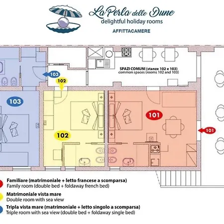 La Perla Delle Dune Guest house